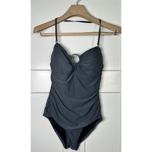 Michael Kors 1‎ piece Swimsuit Halter Gray Size 6